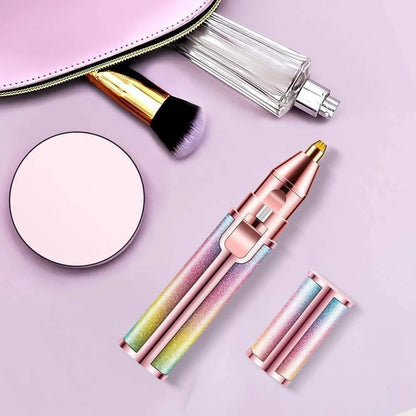 Rechargeable Eyebrow Trimmer for Women Pink Glitter