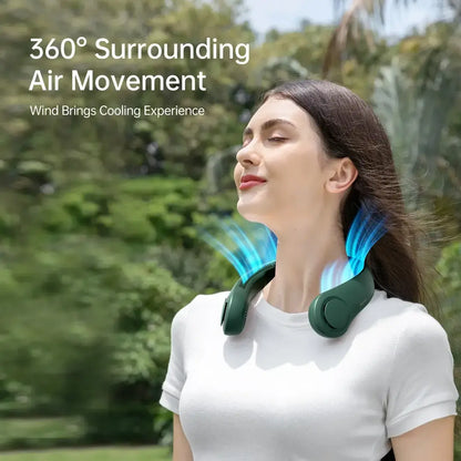 Portable Rechargeable Neck Fan – 360° Hands-Free Personal Cooling Fan