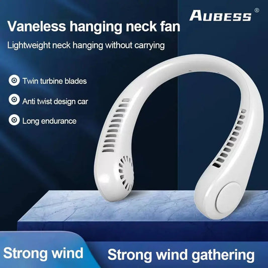 Portable Rechargeable Neck Fan – 360° Hands-Free Personal Cooling Fan