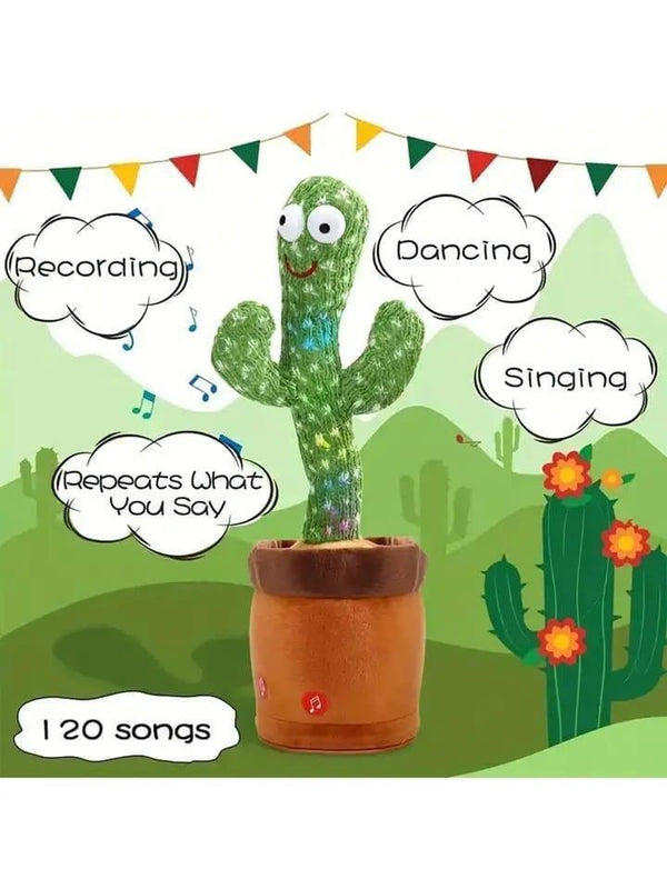Plush Dancing Cactus Toy for Kids 1+ with 120 English Songs
