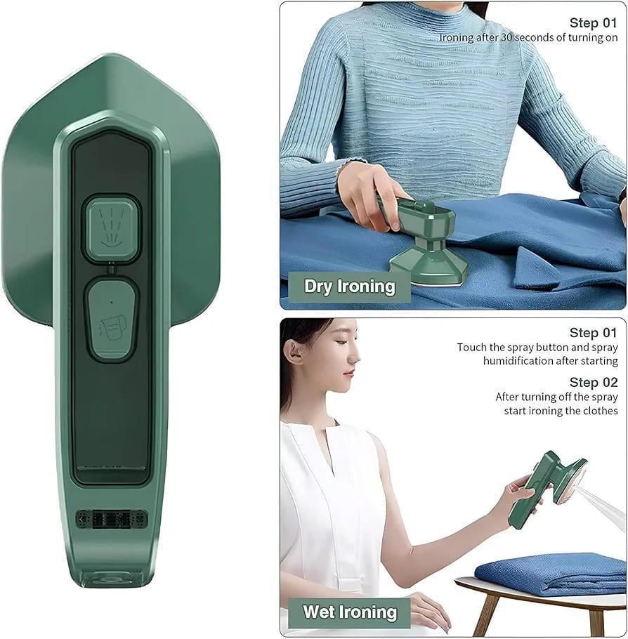 Portable Mini Steam Iron – Dry & Wet Ironing | Handheld Travel Iron