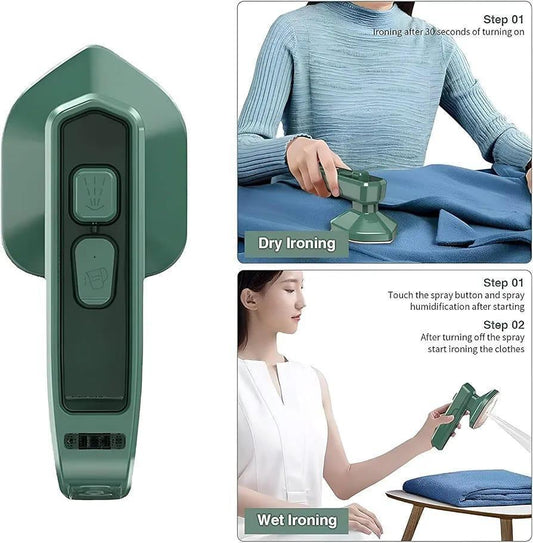Portable Mini Steam Iron – Dry & Wet Ironing | Handheld Travel Iron